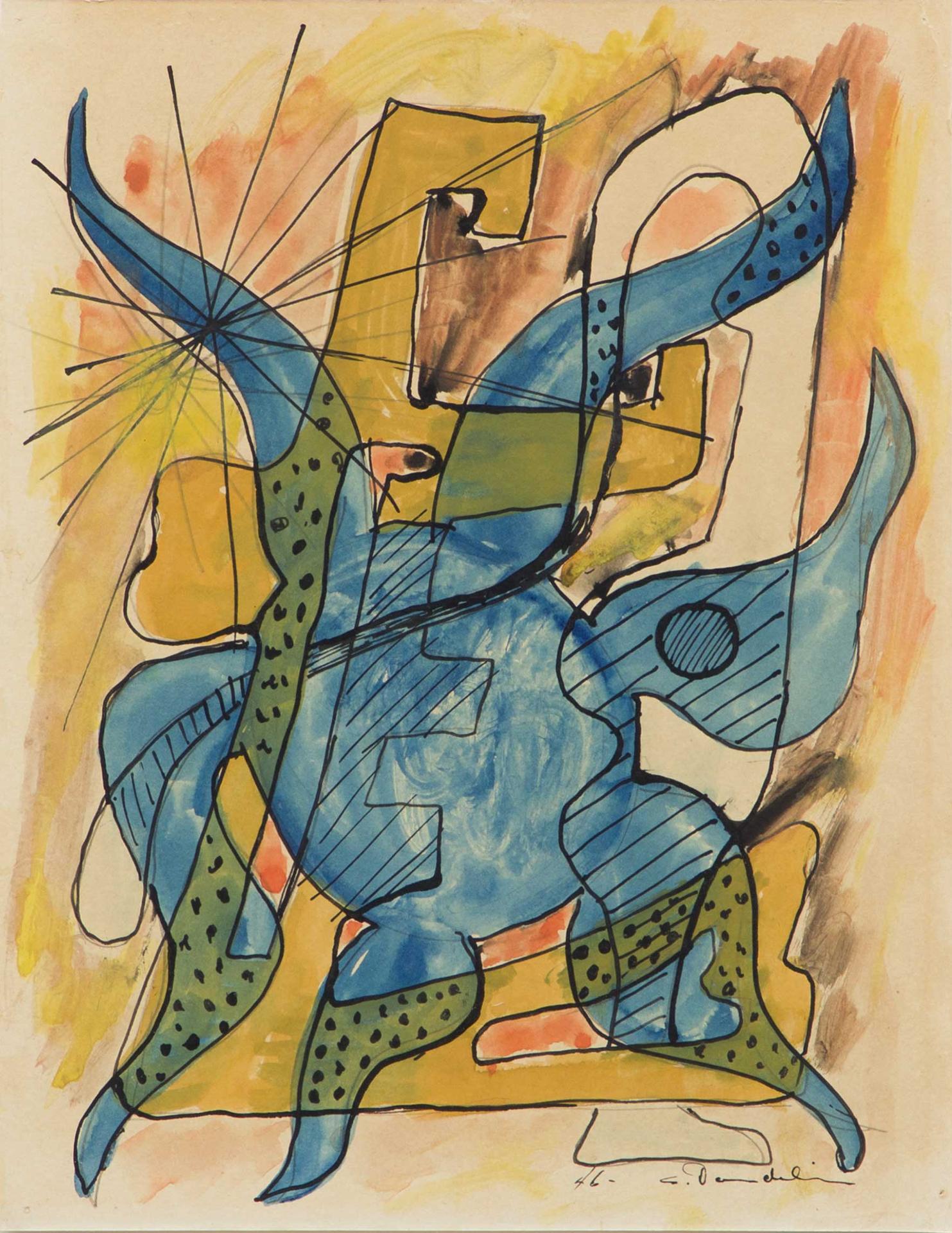 Charles Daudelin (1920-2001) - Animal surréaliste, 1946