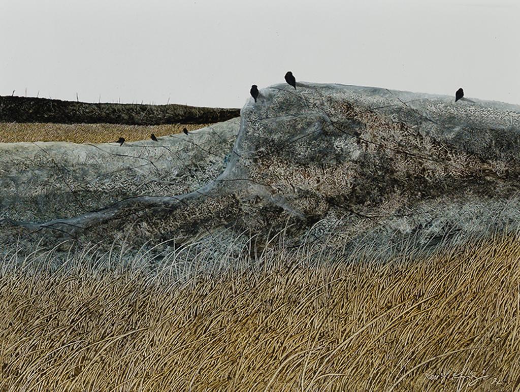 Ken Kirkby (1940-2023) - Blackbirds on Granite