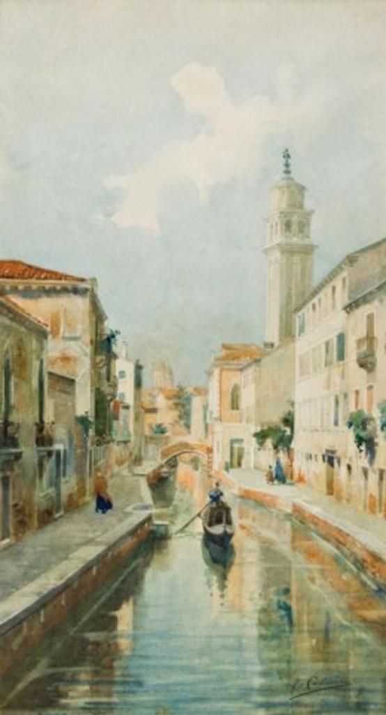 Ettore Cadorin (1876-1952) - Venetian Canal