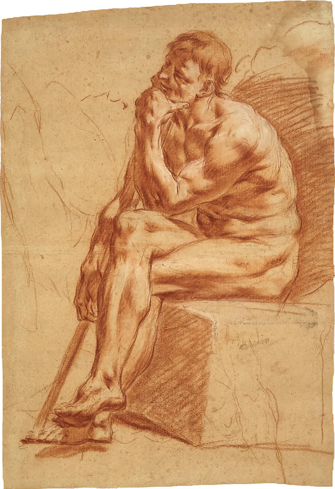 Italian School-Milanese - Seated Thinker