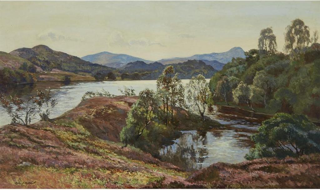 Colin Gillespie Mitchell (1870-1938) - Majestic Scottish River Landscape