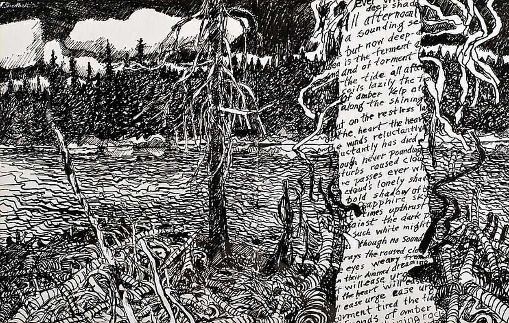 Jack Leaonard Shadbolt (1909-1998) - UNTITLED-FOREST AND WRITING