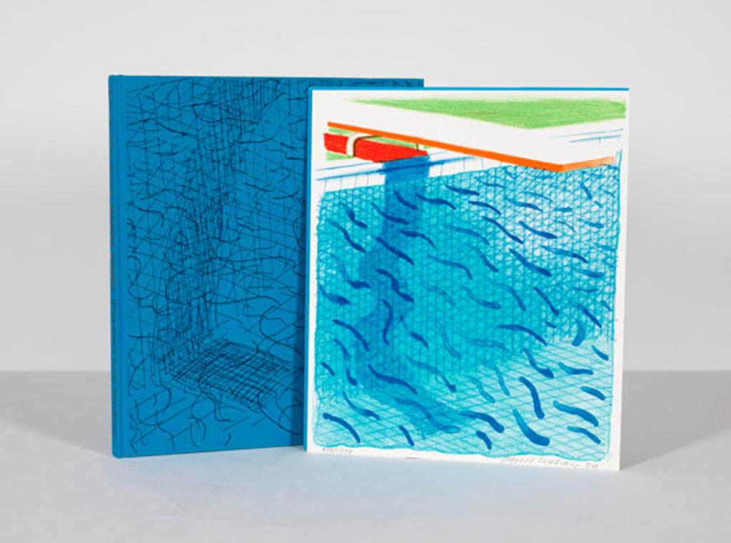 David Hockney (1937) - Pool Made with Paper and Blue Ink for Book / Paper Pools