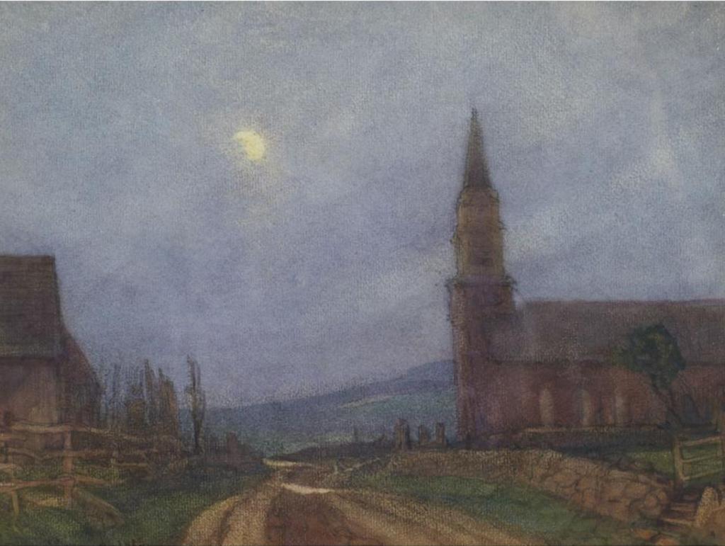 Georges Chavignaud (1865-1944) - Moonlight Over Fillage