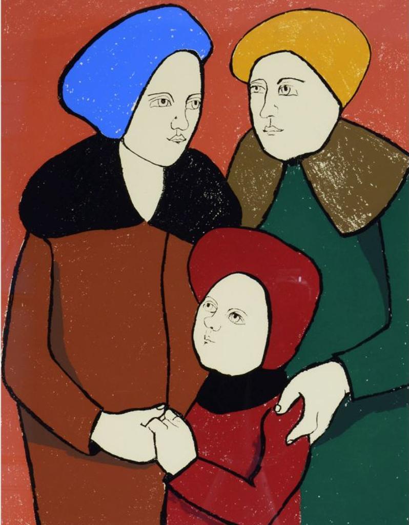 Louise Scott (1936-2007) - Deux Femmes et un Enfant