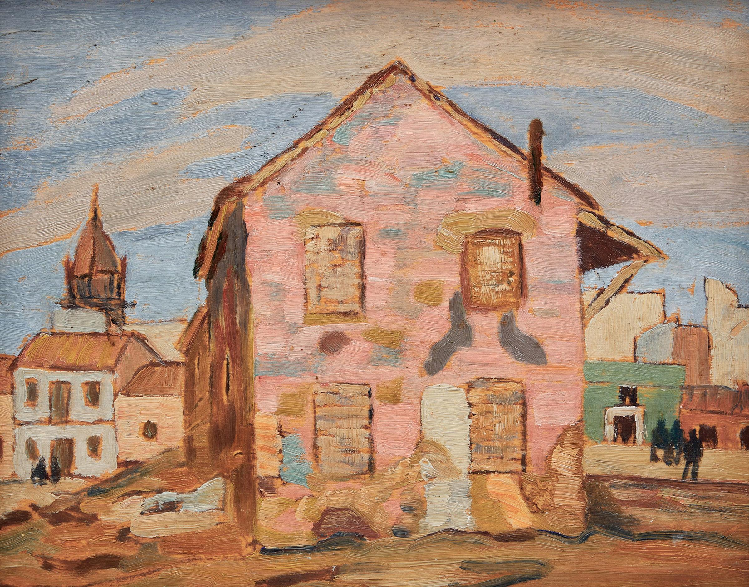 Sir Frederick Grant Banting (1891-1941) - Pink House in Landscape (Spain)