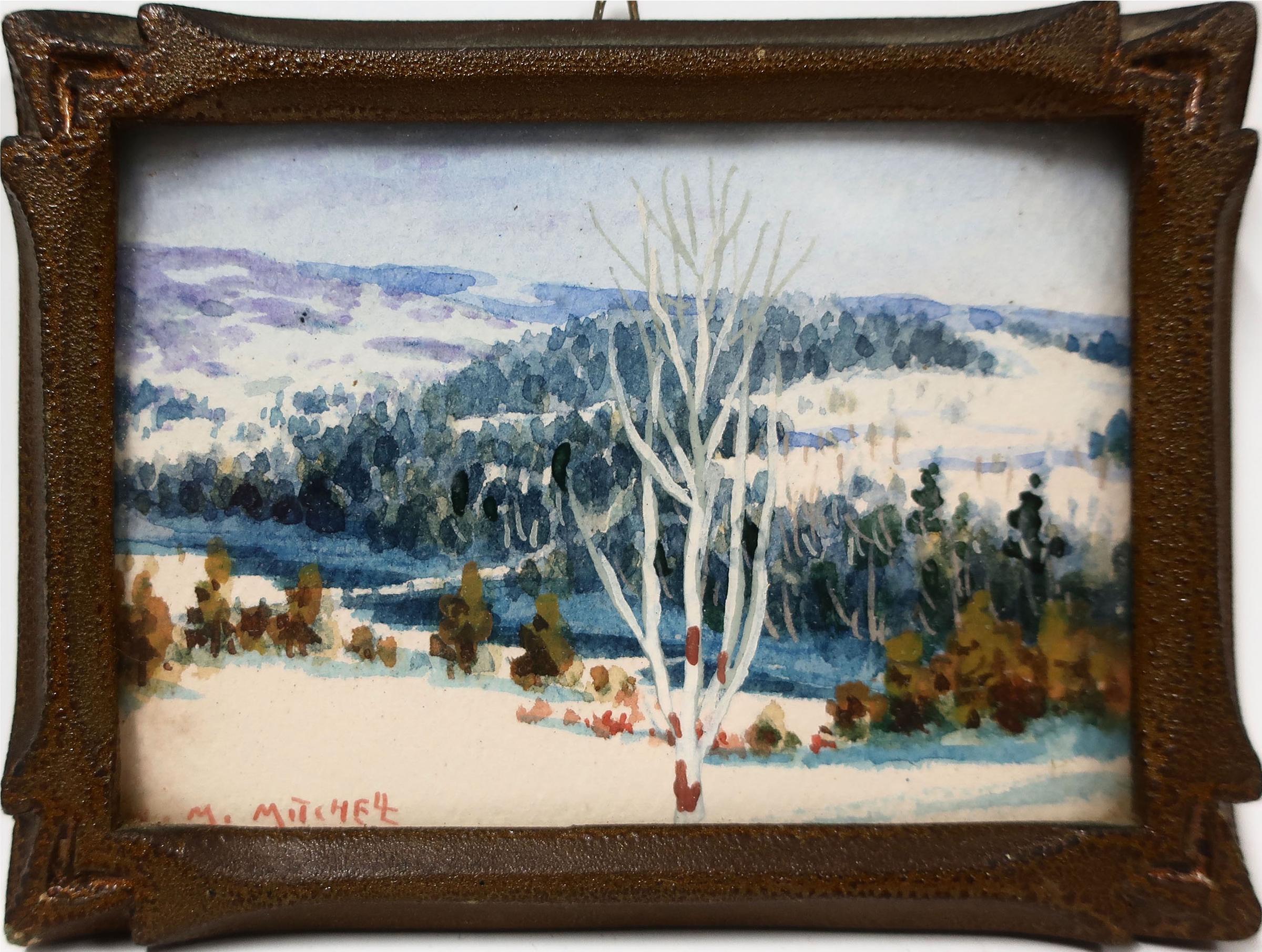 Willard Morse Mitchell (1879-1955) - A Charming Snowscape In The Laurentian Mountains, Near Montreal, P.Q.