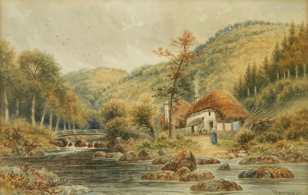 Frederick Arthur Verner (1836-1928) - Cottage by the Stream