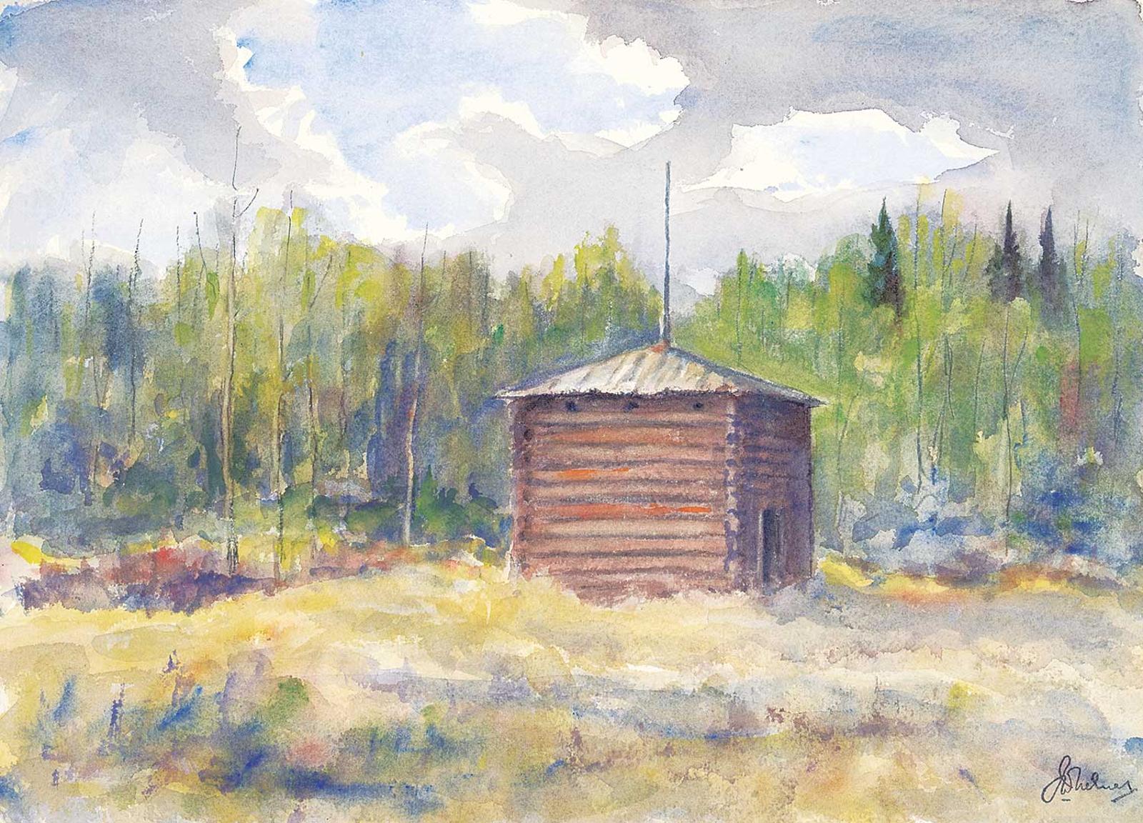 John Davenall Turner (1900-1980) - Block House at Wetaskiwin