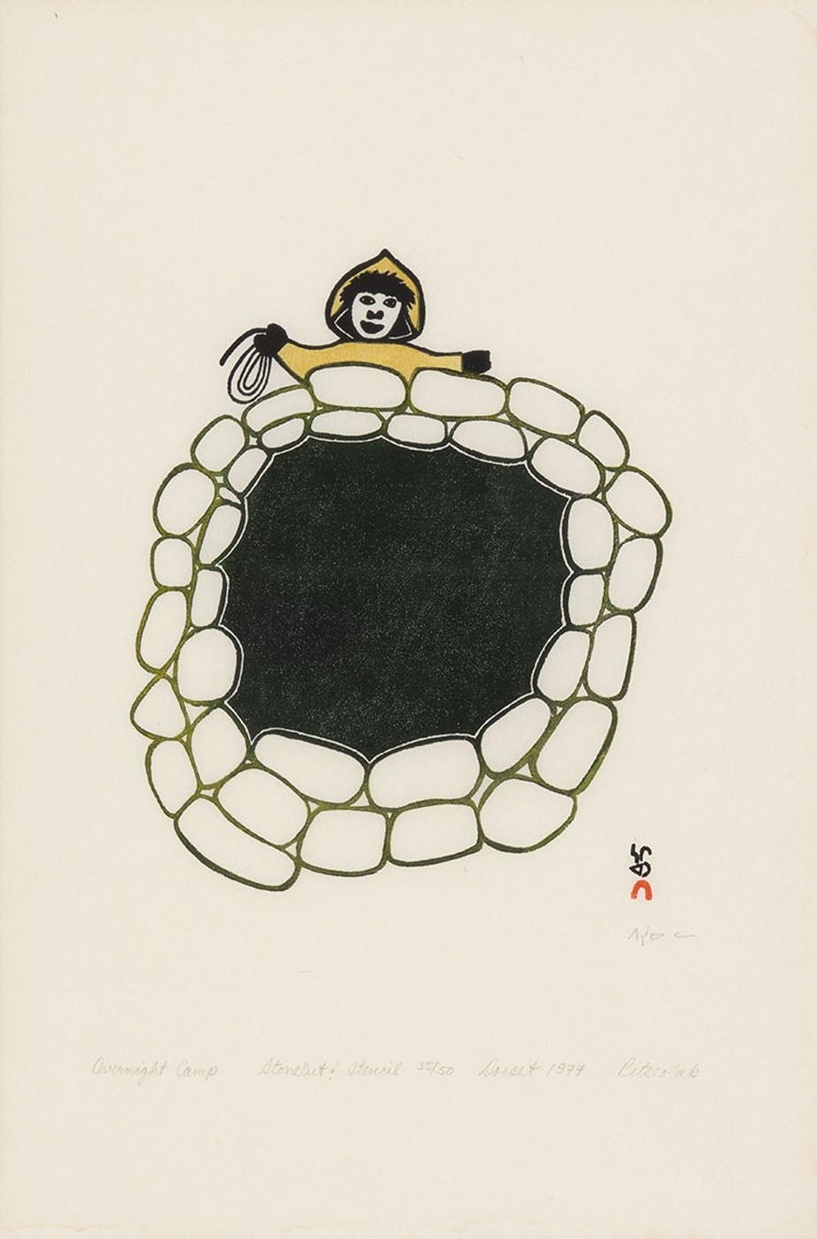 Pitseolak Ashoona (1904-1983) - Overnight Camp