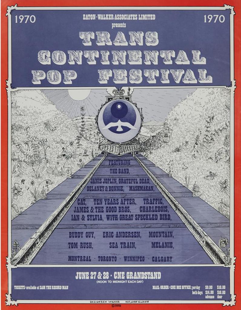 Trans Continental Pop Festival - design by Ken Walker, art by John Hayward Lown