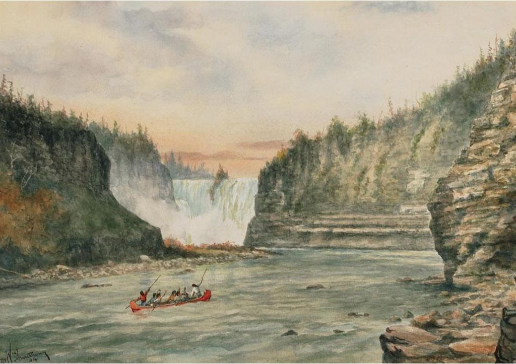 William Armstrong (1822-1914) - Indian Canoe, Kakabeka Falls
