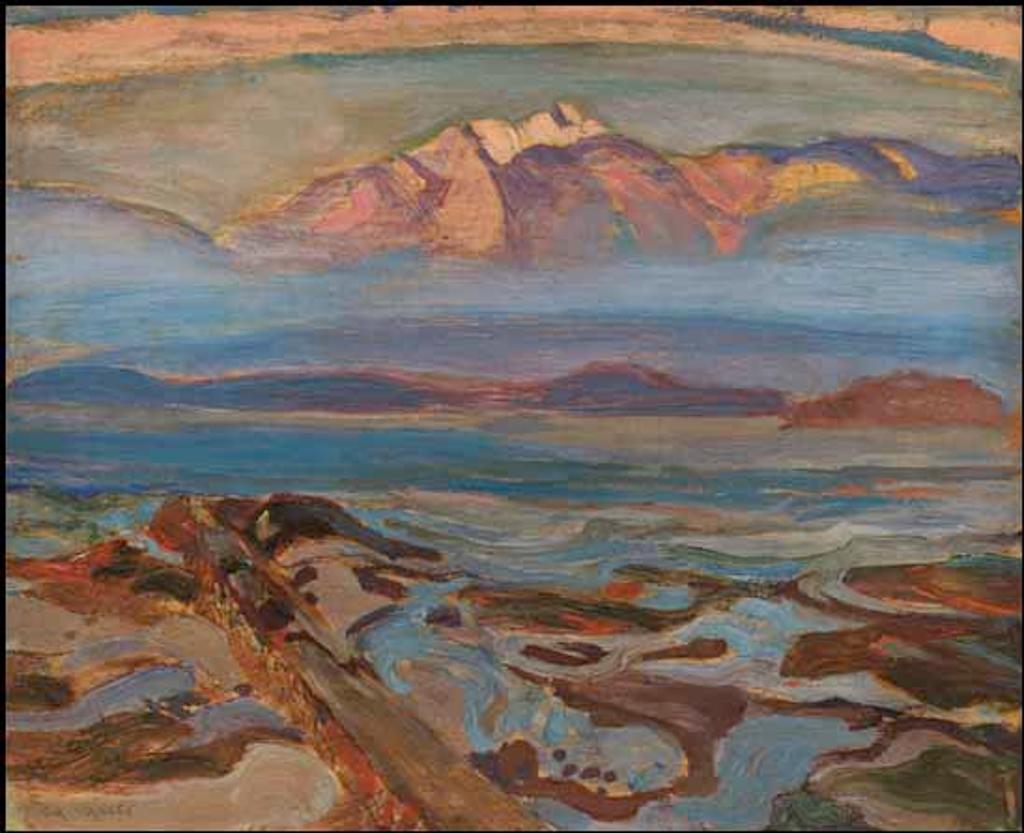 Frederick Horseman Varley (1881-1969) - Misty Day, West Coast (North Shore from Point Grey, Vancouver)