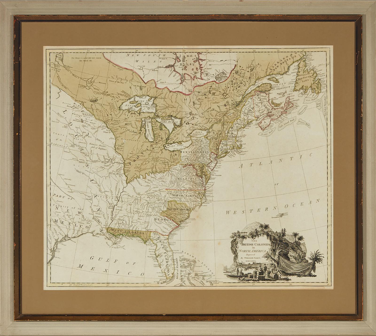 William Faden (1750-1836) - The British Colonies In North America, 1777