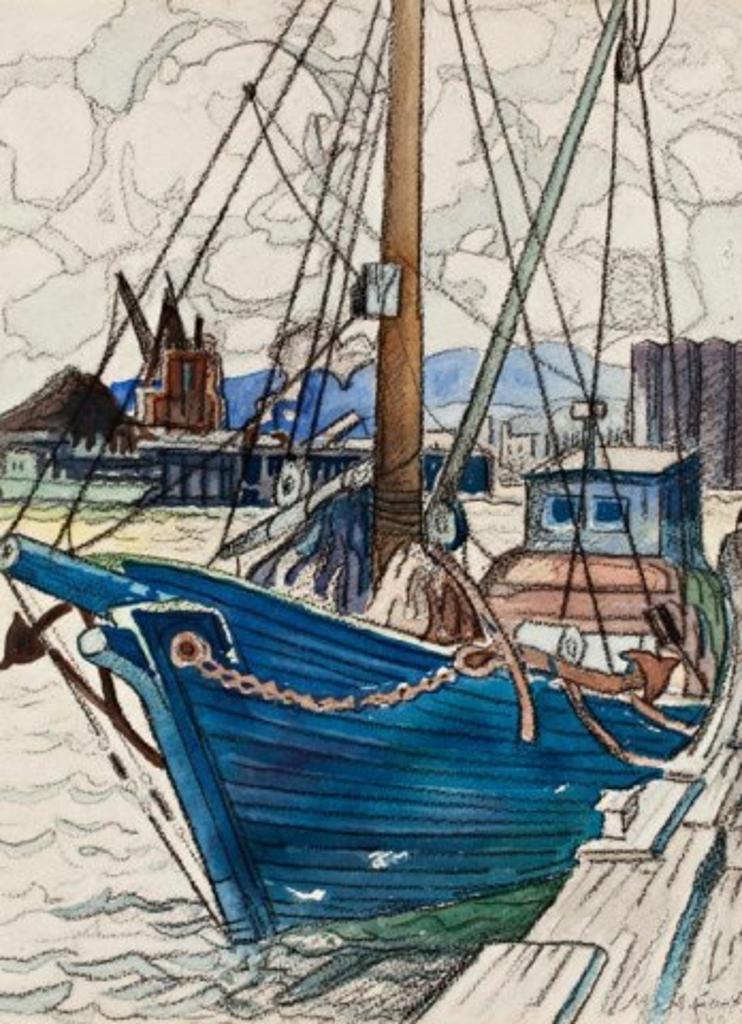 Marc-Aurèle Fortin (1888-1970) - Fishing Boat in Harbour