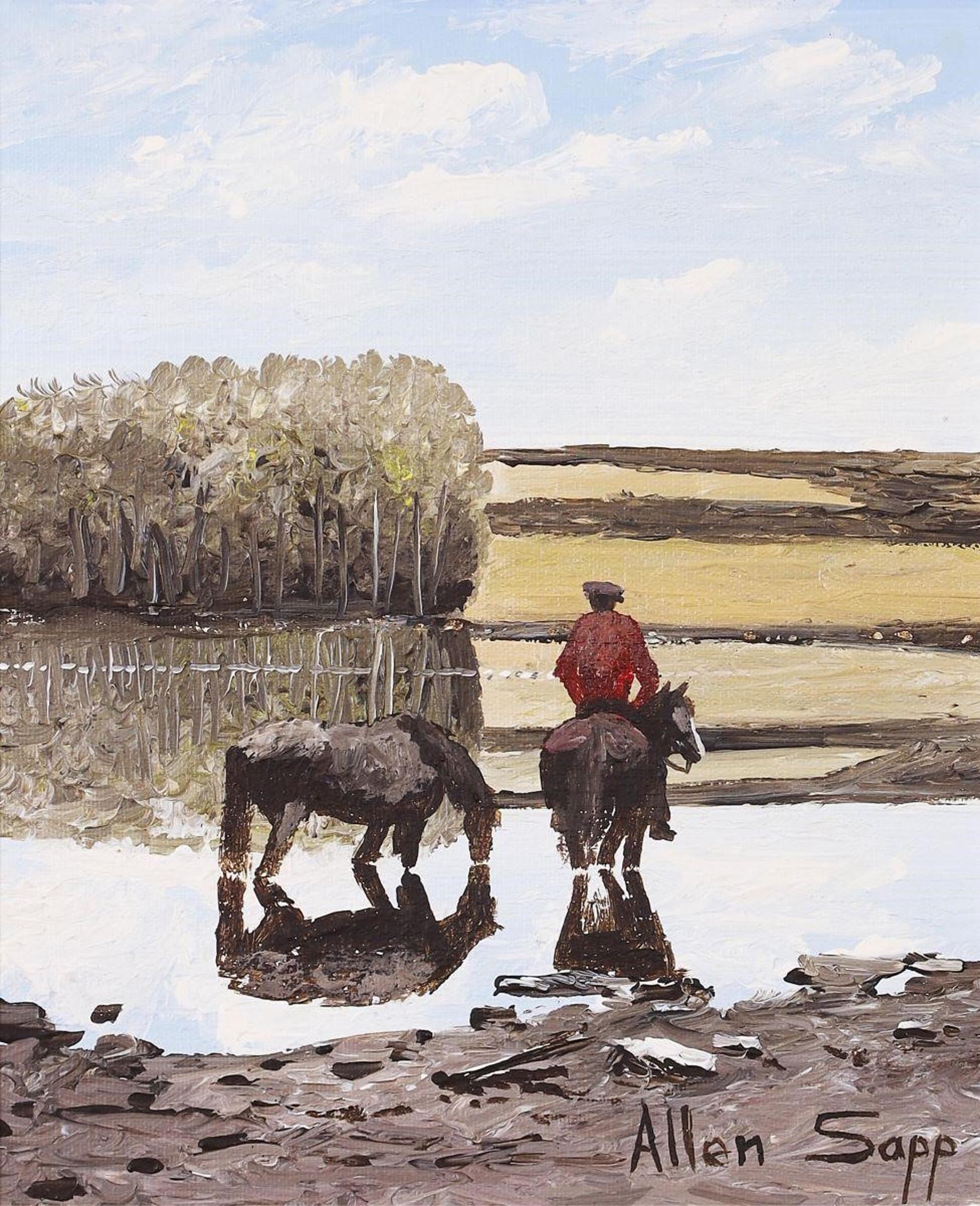 Allen Fredrick Sapp (1929-2015) - Watering The Horses; 1977