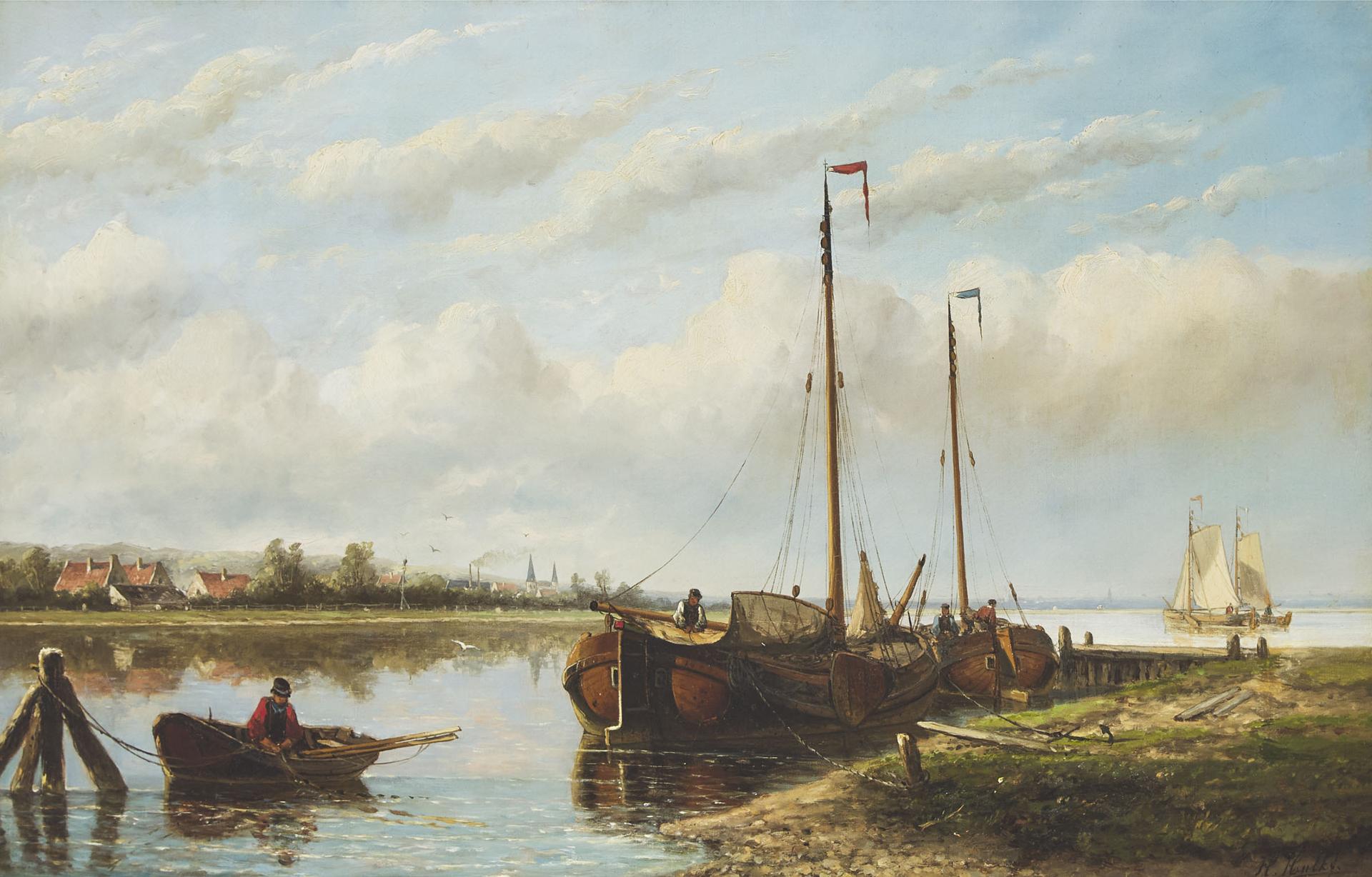 Hendrik Hulk - Moored Fishing Boats