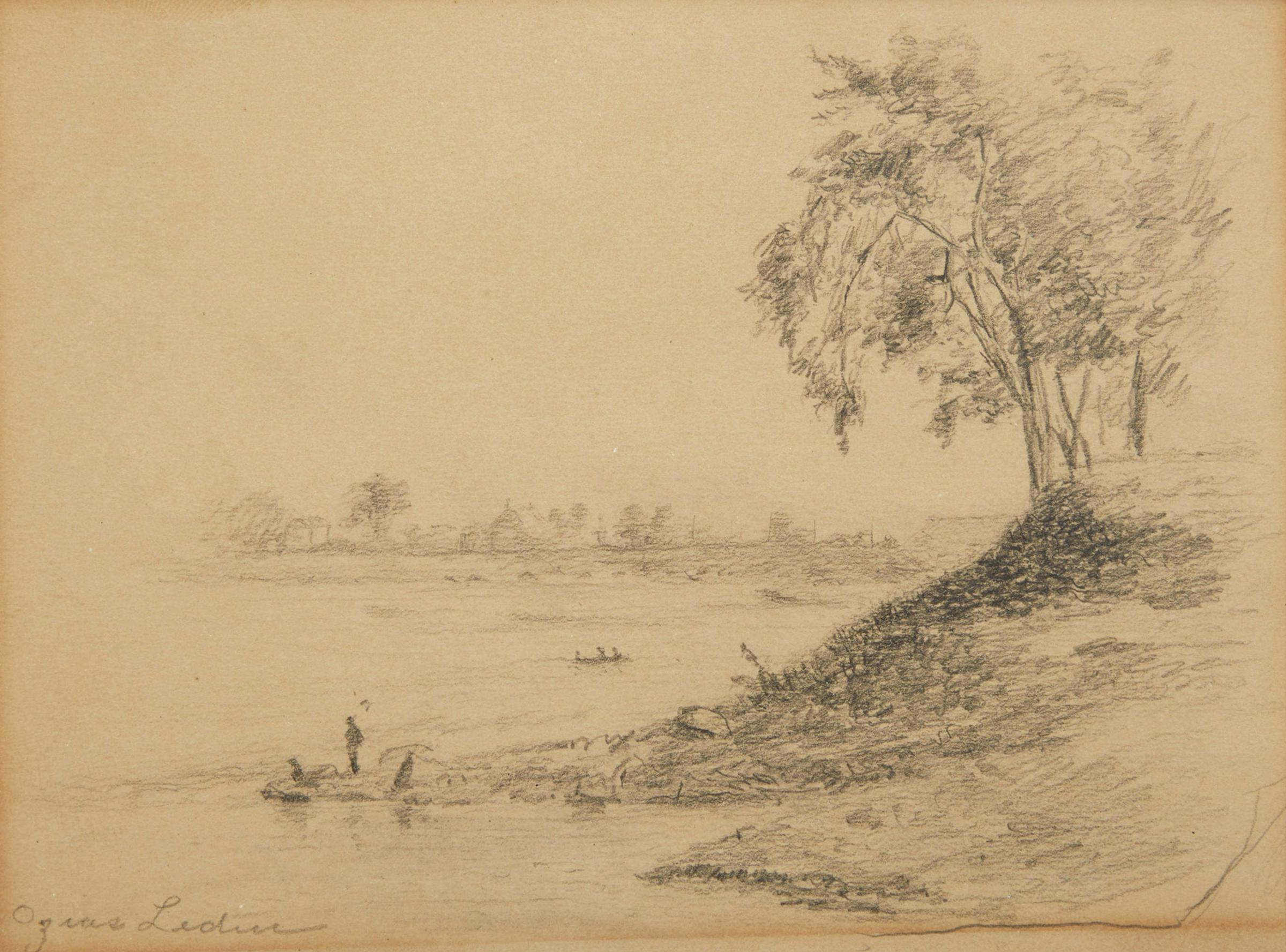 Ozias Leduc (1864-1955) - Paysage; Taureau