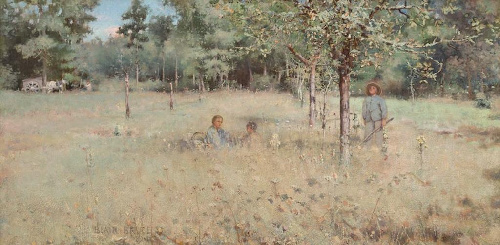 William Blair Bruce (1859-1906) - Picking Pears in Barbizon (The Pear Orchard), 1882