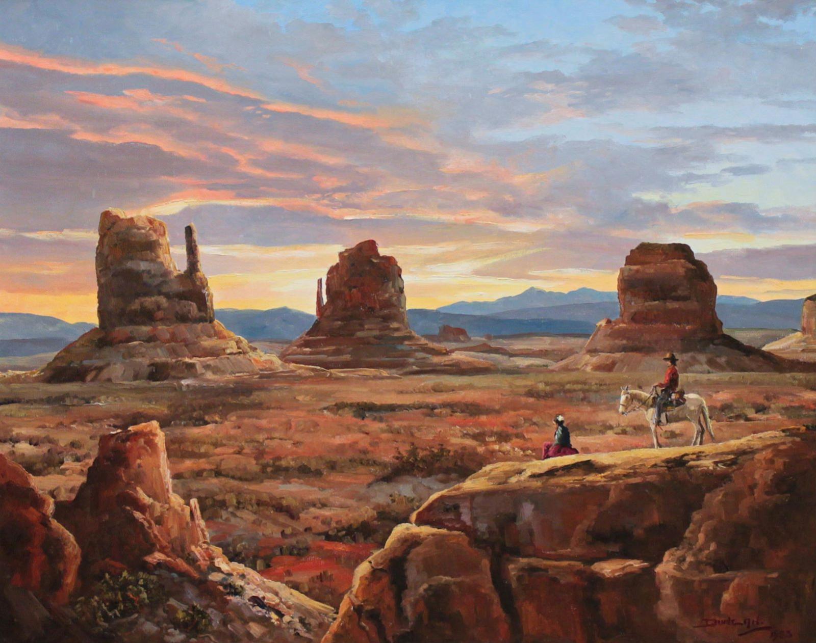 Duncan Mackinnon Crockford (1922-1991) - Sunrise, Monument Valley, Arizona; 1983