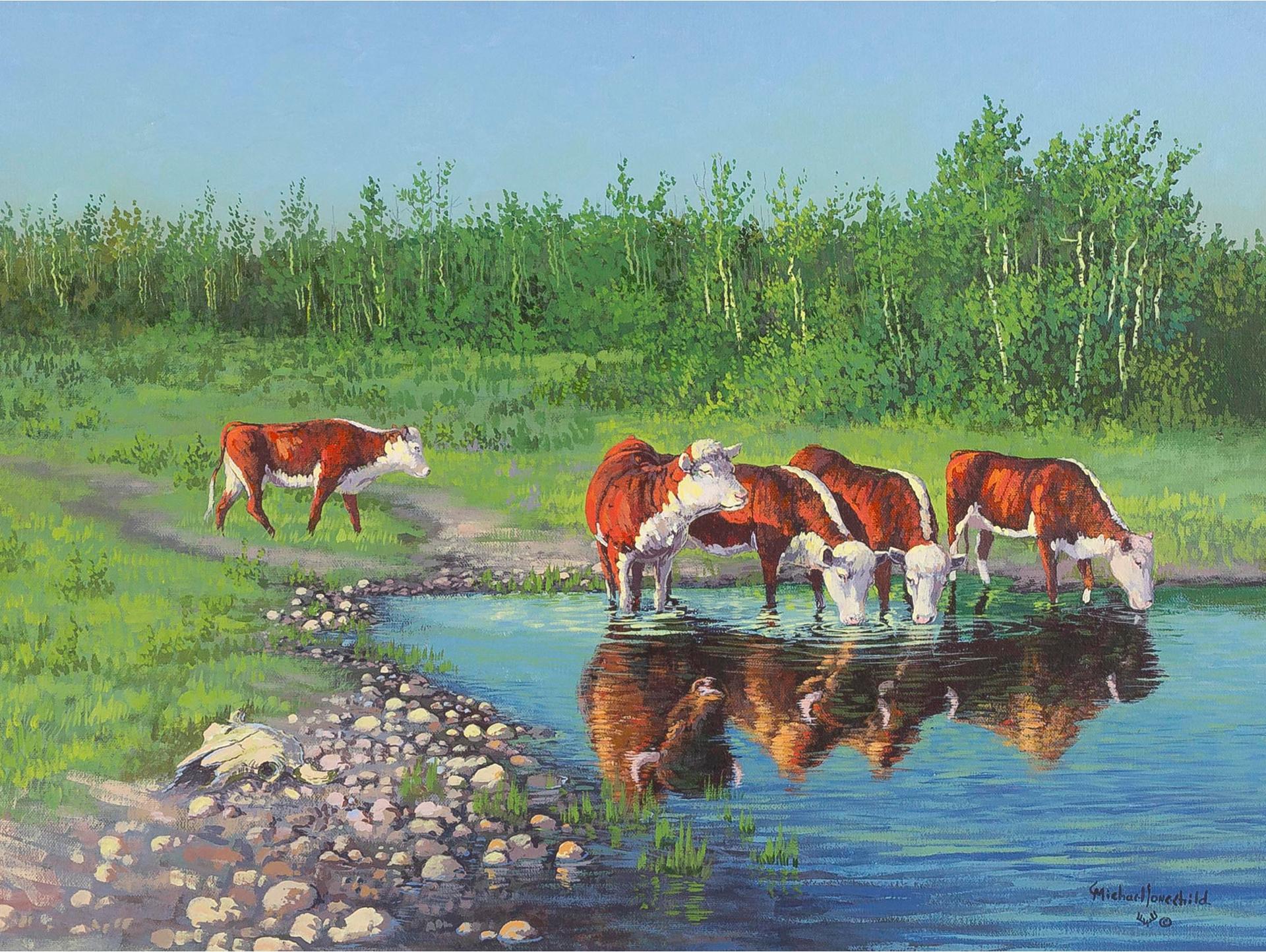 Michael Lonechild (1955) - The Watering Hole