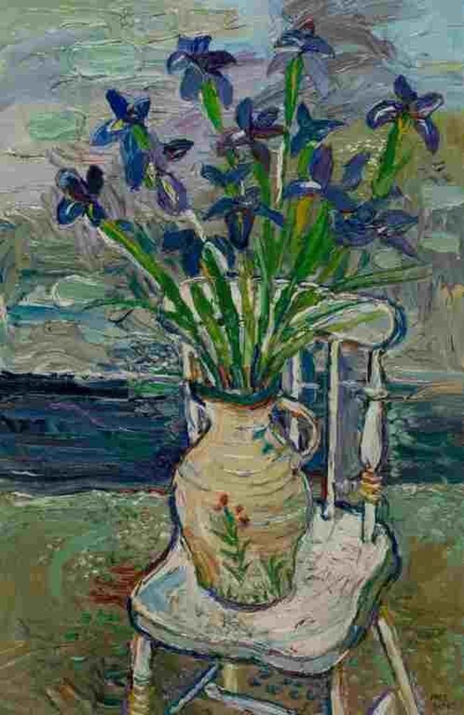 Fred Yates (1922-2008) - Untitled (Still life with irises)
