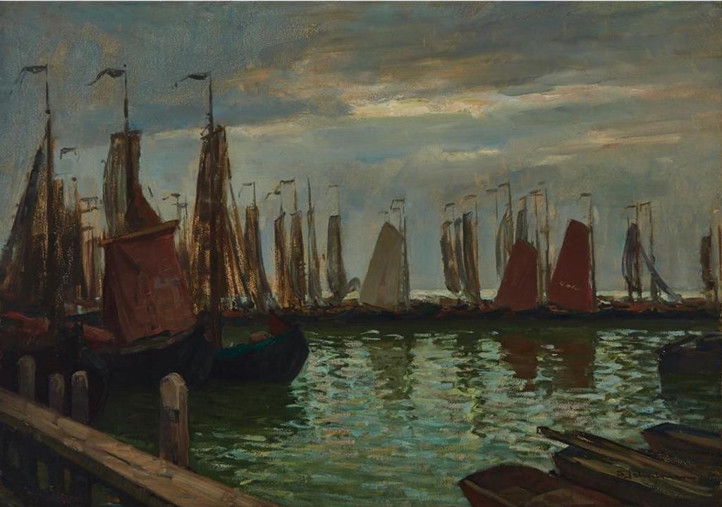 David Schulman (1881-1966) - Harbour Of Volendam