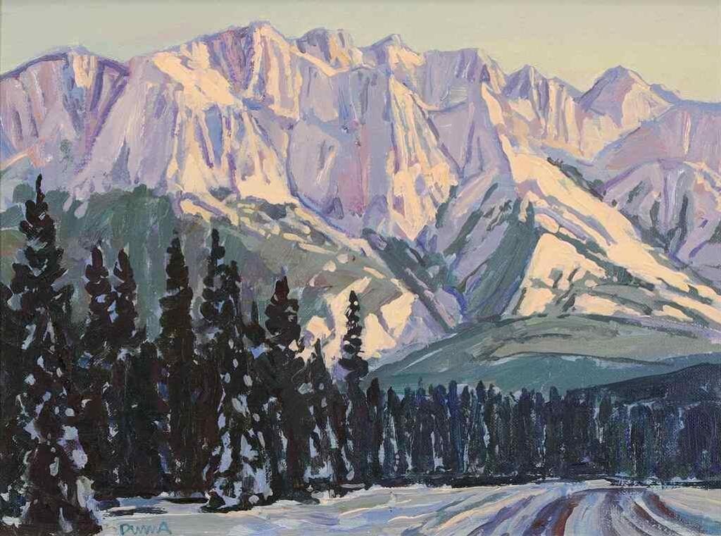William (Bill) Duma (1936) - Sun Lit Mountains; 1988
