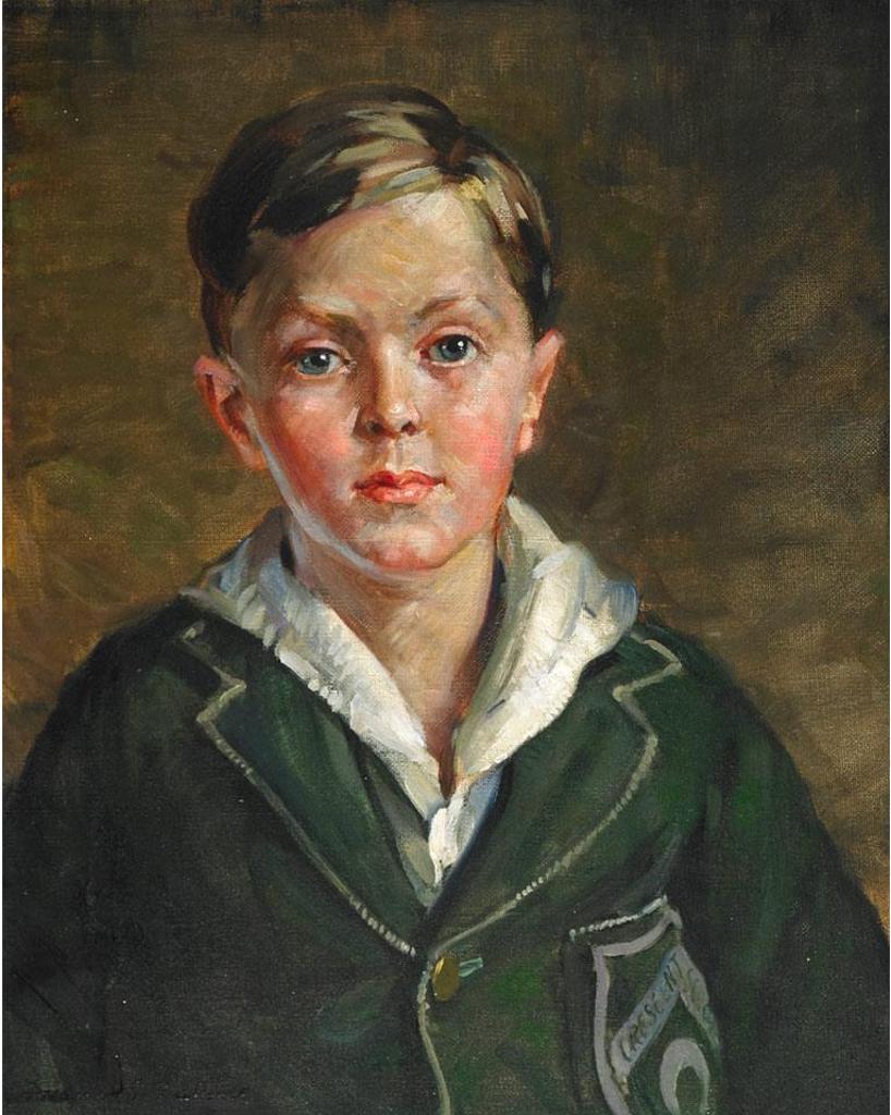 Frederick Sproston Challener (1869-1958) - Portrait Of A Boy In School Uniform