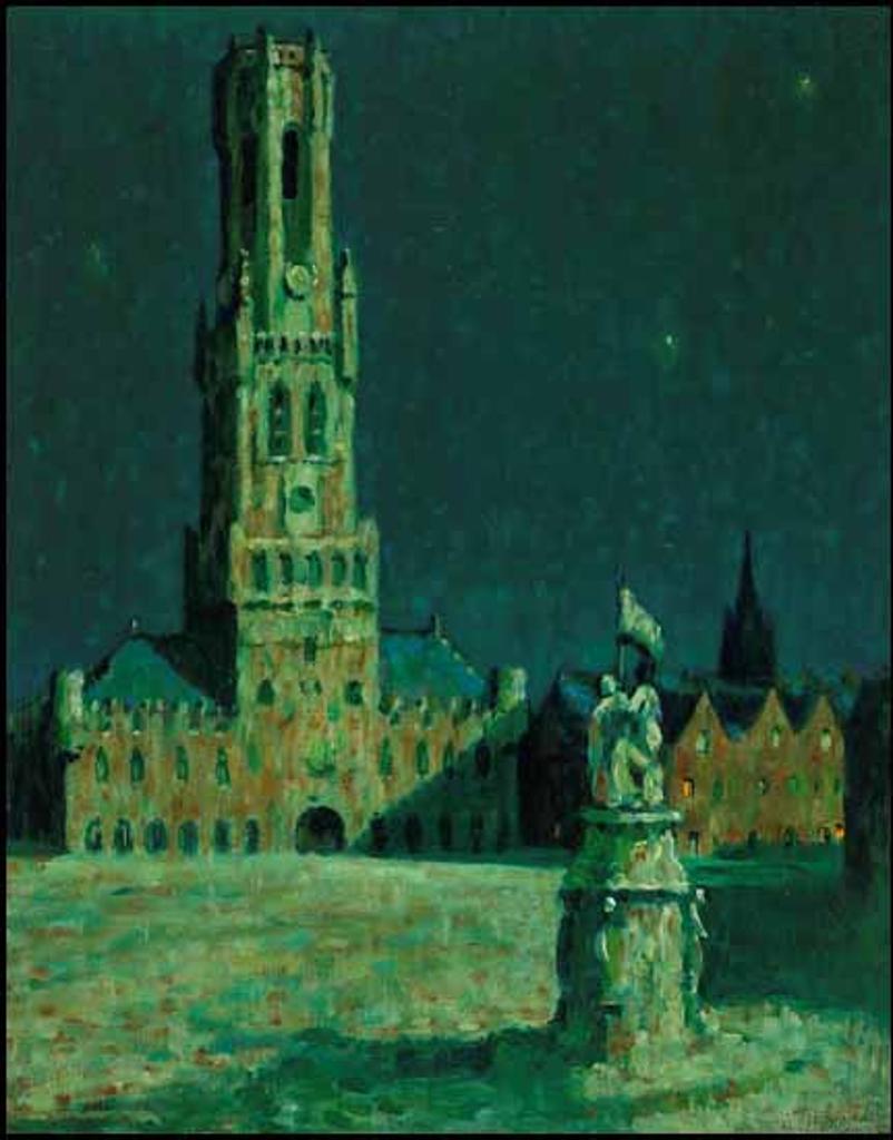 John Young Johnstone (1887-1930) - Market Square, Bruges