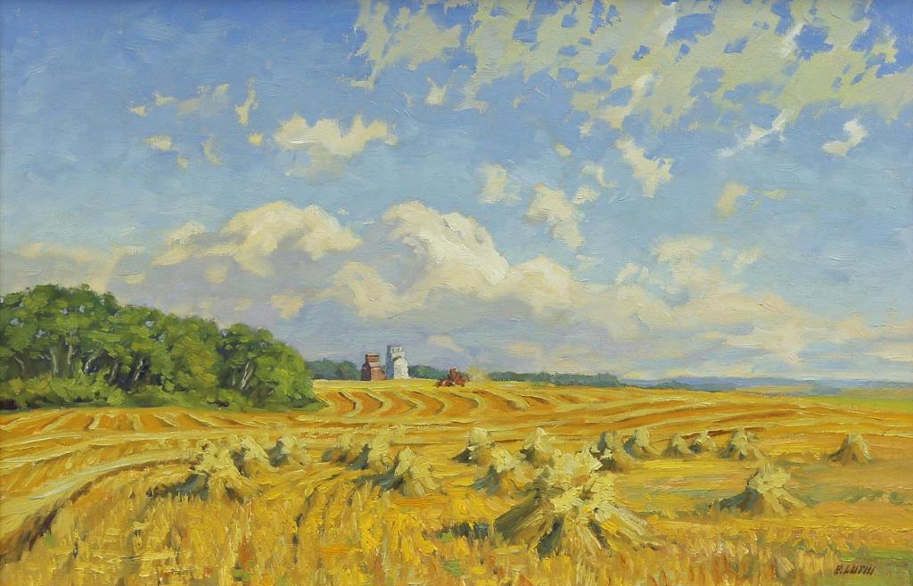 Ernest (Ernie) Luthi (1906-1983) - Harvest Near Booth Siding (Sask.); 1962