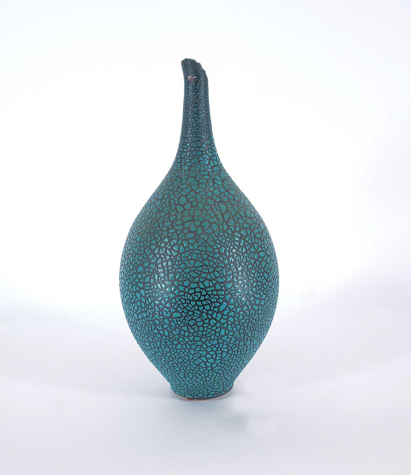 Mary Fox - Untitled - Turquoise Alligator Skin Vase