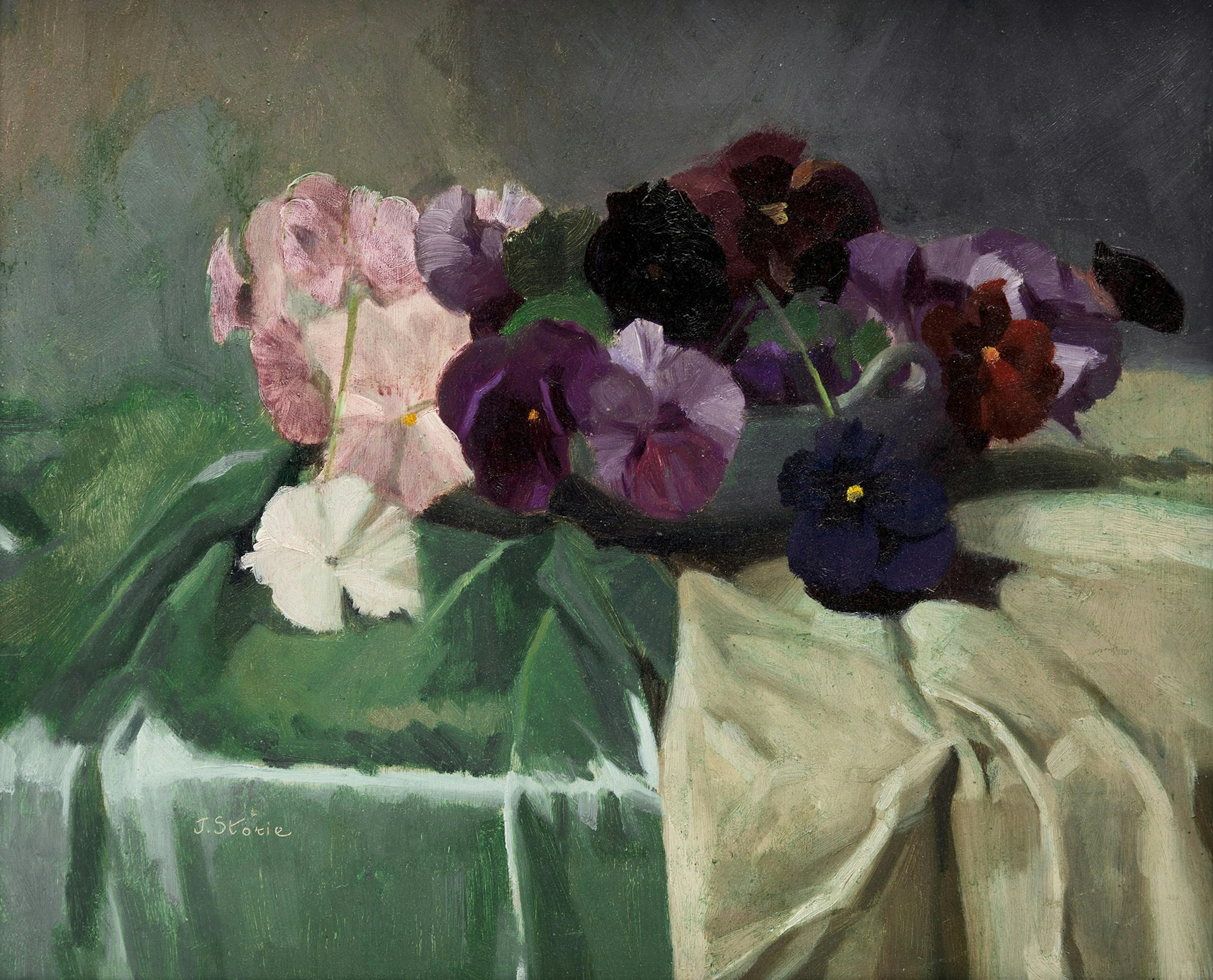 Josie Storie - Untitled (Purple Pansies)