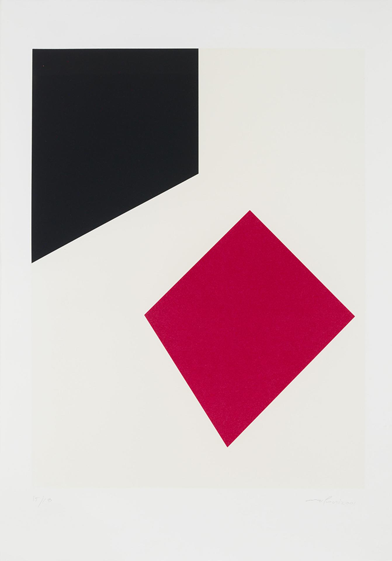 Guido Molinari (1933-2004) - Sans titre (black and red)