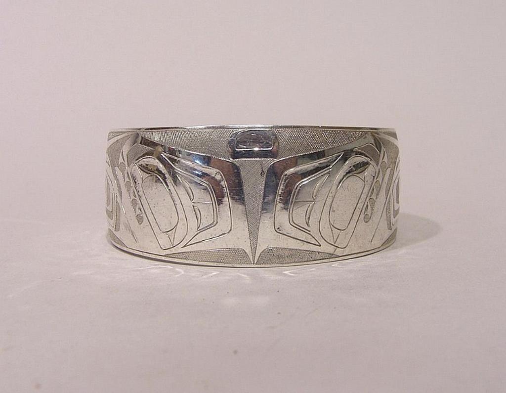 Francis Williams (1936-2003) - a carved silver cuff bracelet
