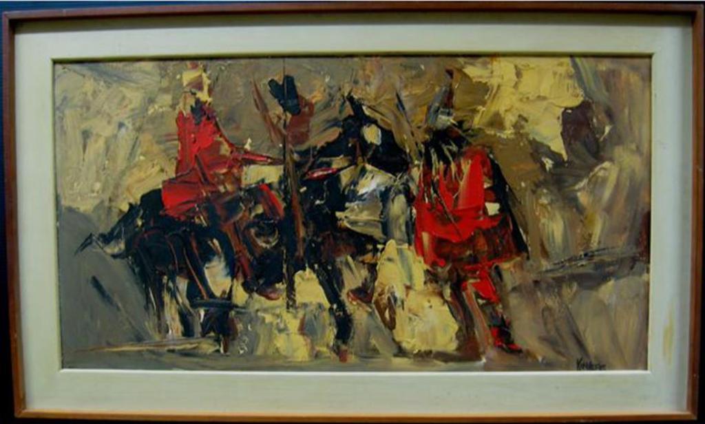 John H. Kinnear (1920-2003) - Red Soldiers & The Black Horse