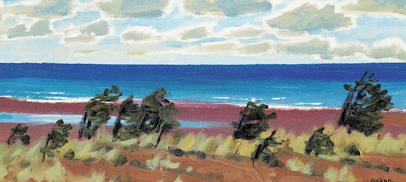 Bruno Joseph Bobak (1923-2012) - Red Beach P.E.I.