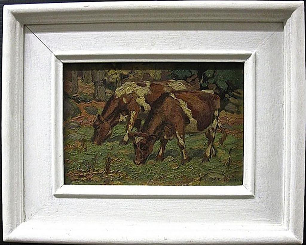 Herbert Sidney Palmer (1881-1970) - Sketch Cattle Grazing; The Don At York Mills, Ont.