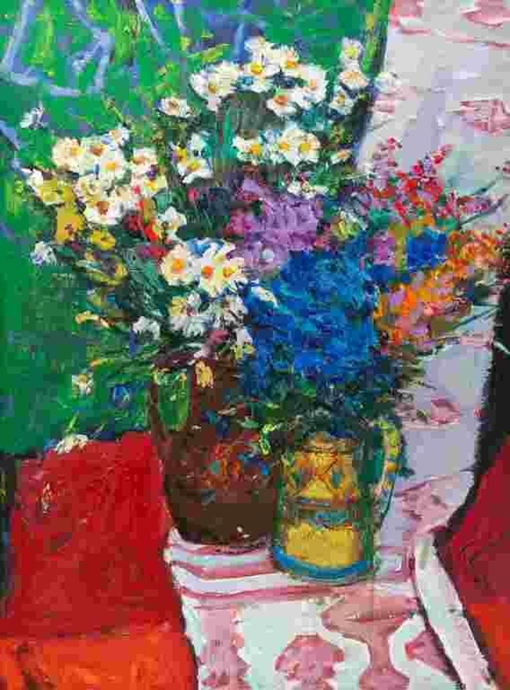 Mykola Petrovich Gluschenko (1901-1977) - Still life with flowers, 1961