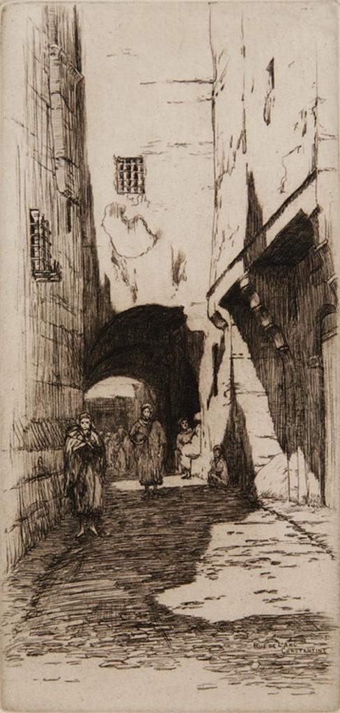 Caroline Helena Armington (1875-1939) - Rue De L'Arc Constantine; La Rue St. Romain A Rouen