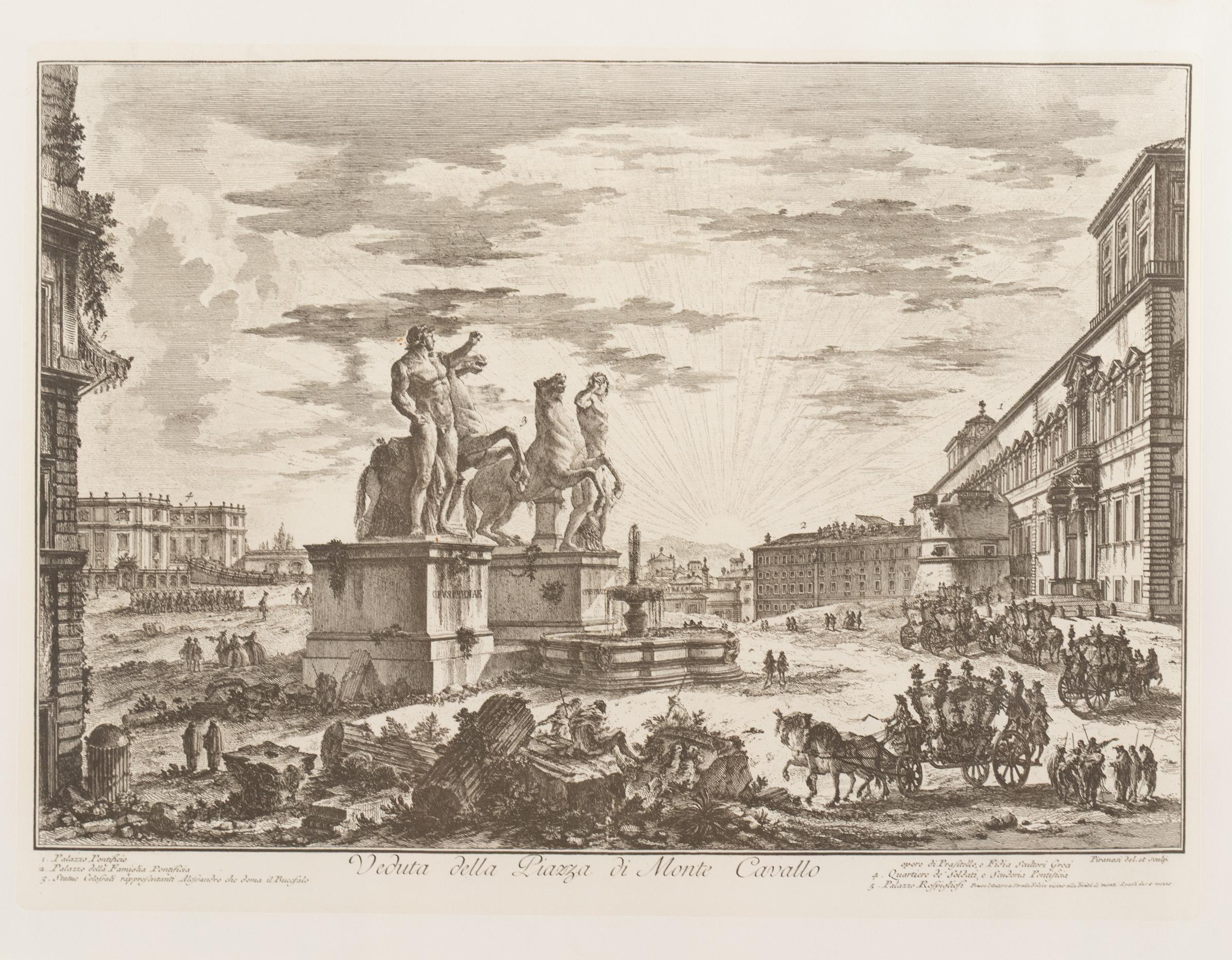 Giovanni Battista Piranesi (1720-1778) - VEDUTA DELLA PIAZZA DI MONTE CAVALLO