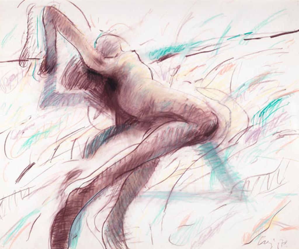 John Graham Coughtry (1931-1999) - Reclining Figure Moving - Study #36