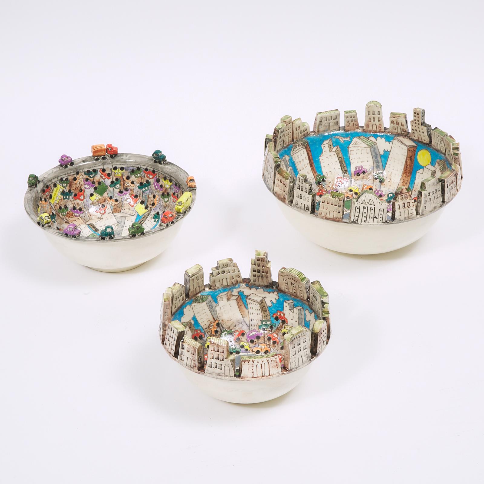 Dan and Nisha Ferguson (1910) - Three Nesting 'city Bowls'