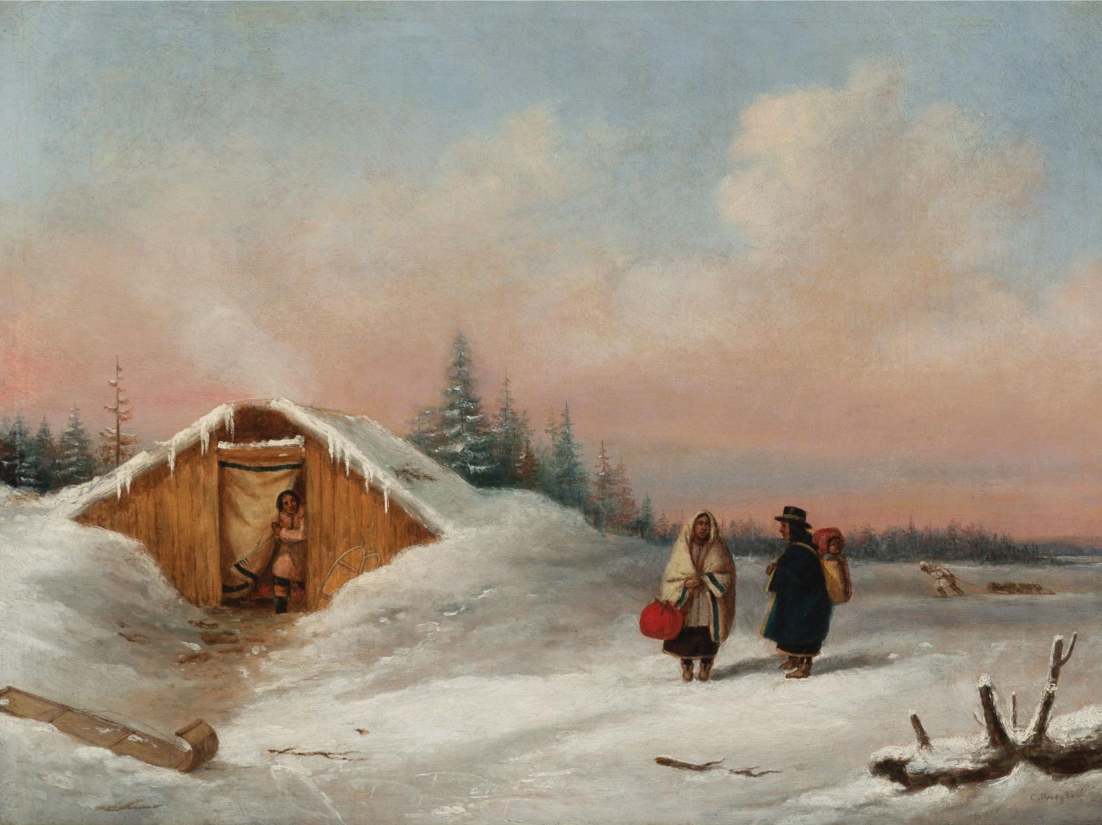 Cornelius David Krieghoff (1815-1872) - Indian Trappers, 1849