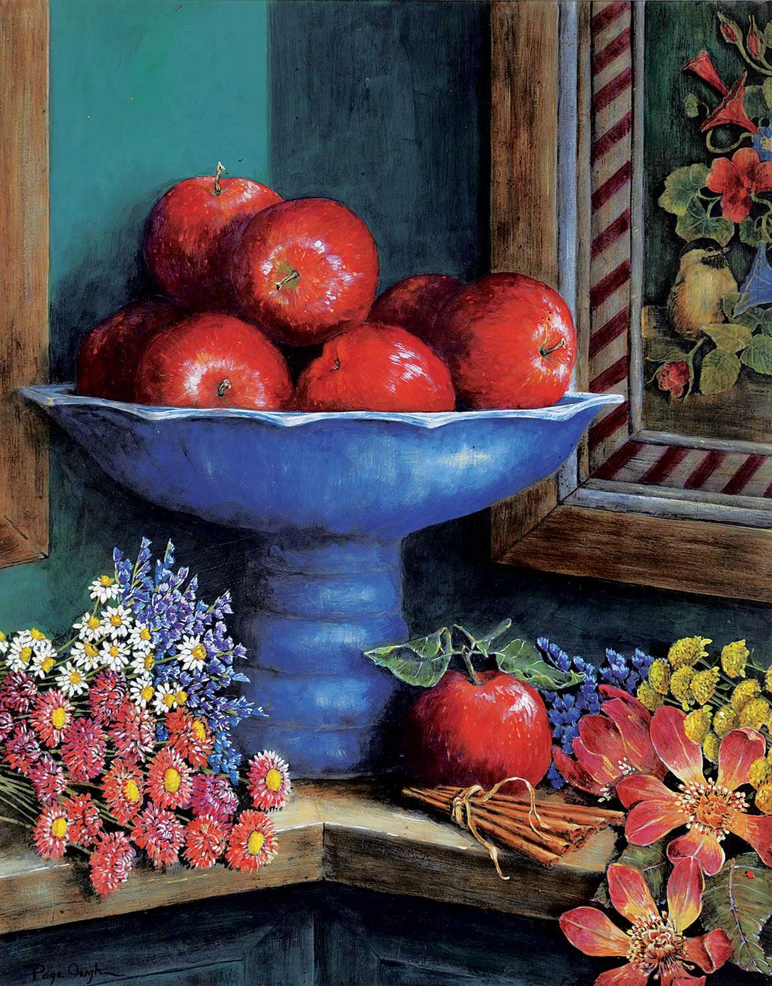 Page Ough (1946) - Untitled - Apples in a Bowl