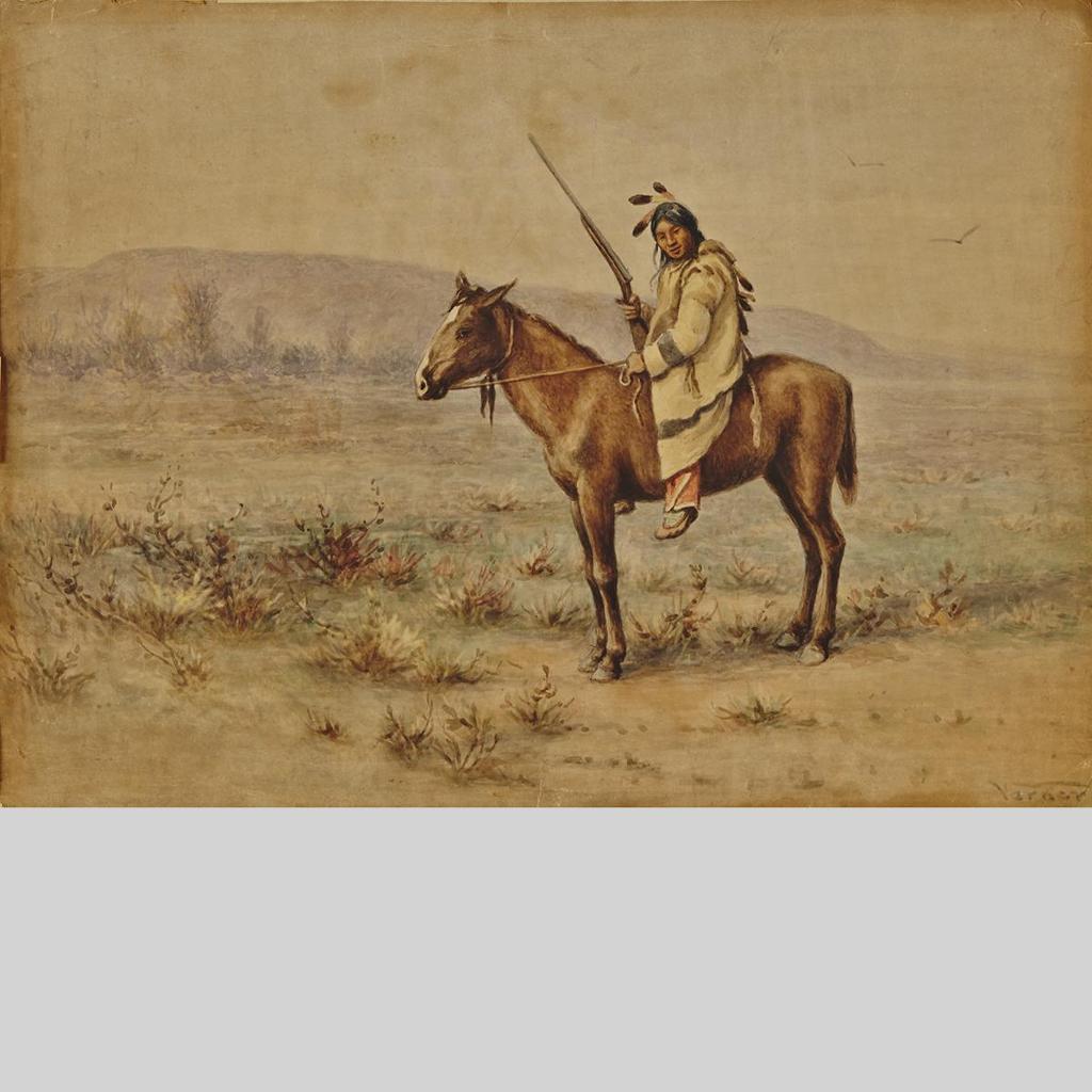 Frederick Arthur Verner (1836-1928) - Sioux Indian On Horseback