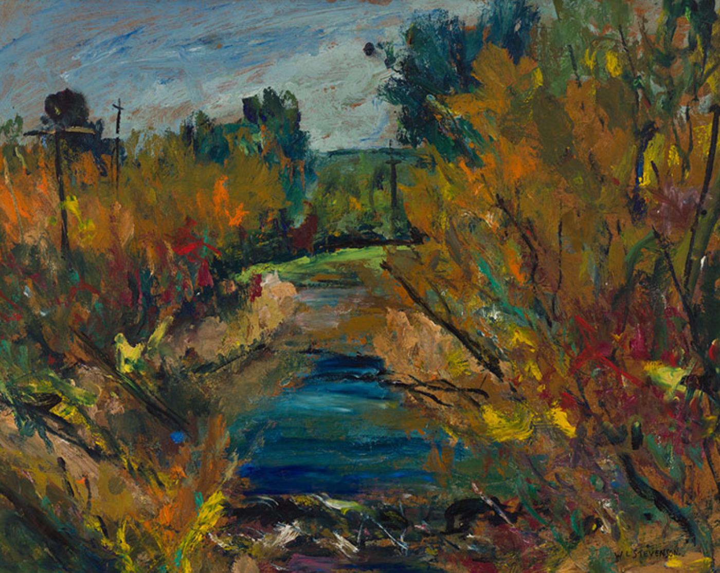 William Lewy Leroy Roy Stevenson (1905-1966) - Bend in a River