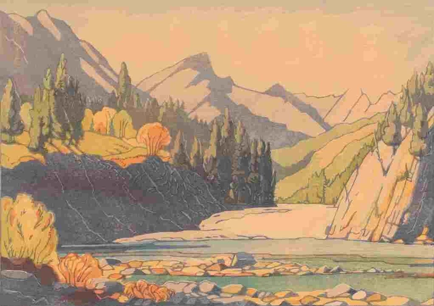 Margaret Dorothy Shelton (1915-1984) - Bow Falls, Banff; 1979