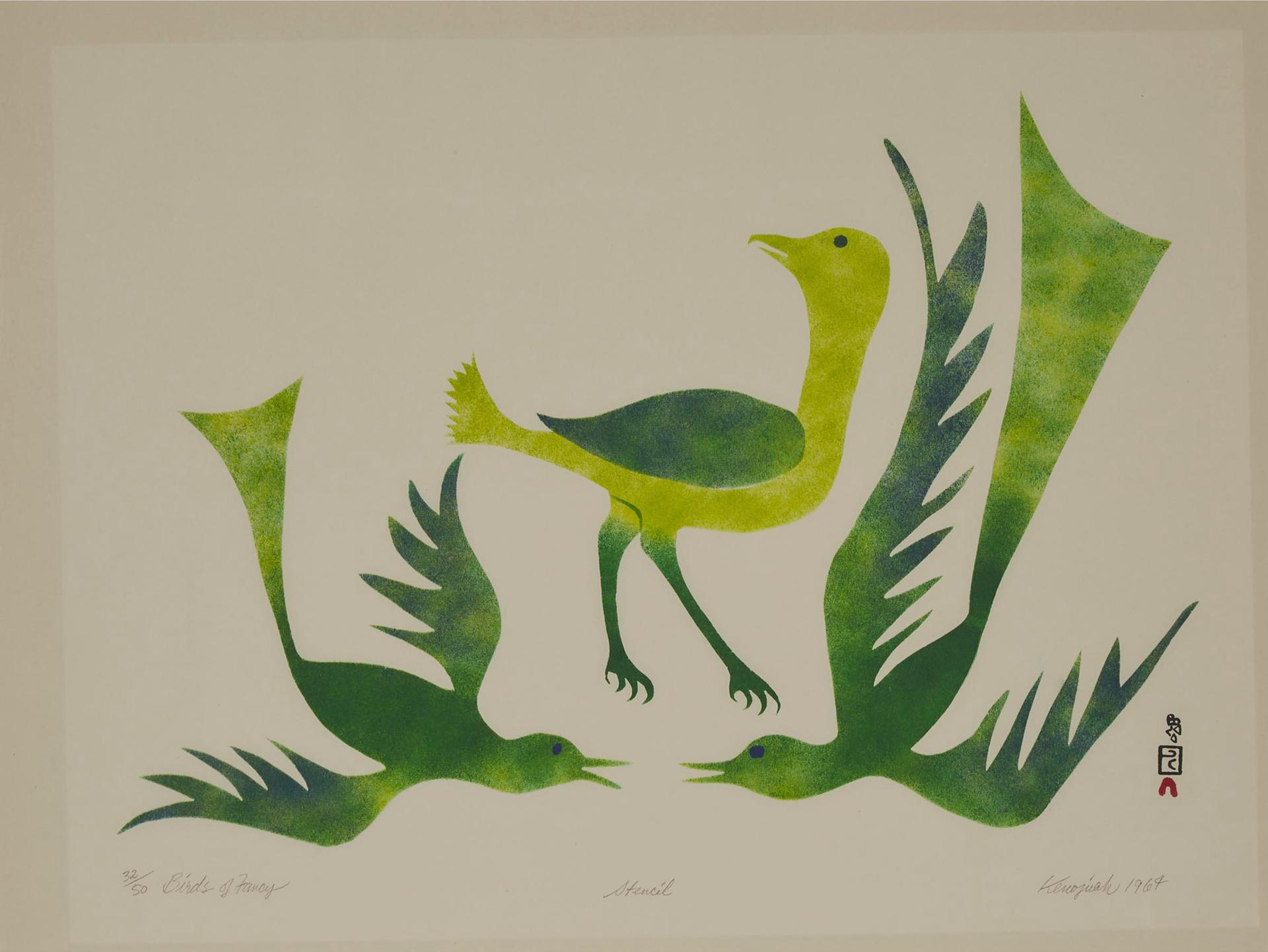 Kenojuak Ashevak (1927-2013) - Birds Of Fancy