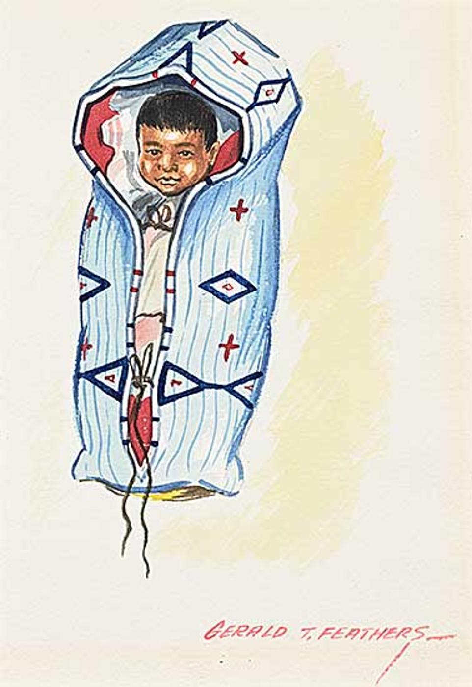 Gerald T. Tailfeathers (1925-1975) - Untitled - Bundle of Joy